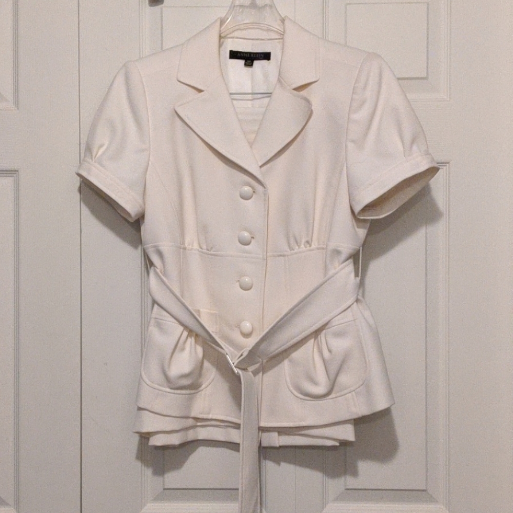 Anne Klein Off-White Skirt Suit 14P